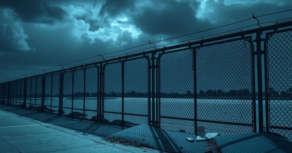 Confine mentale che rappresenta il concetto di sicurezza al confine negli Stati Uniti.